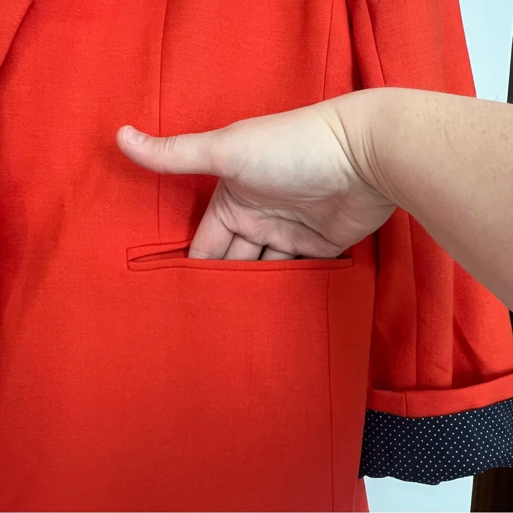 J.Crew Red Wool Blend Blazer Jacket
